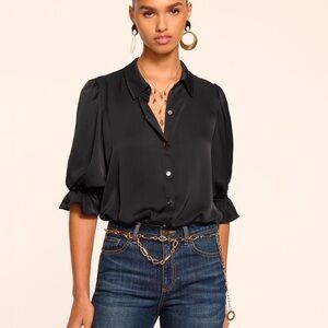 Ramy Brook Dina Buttondown Bodysuit